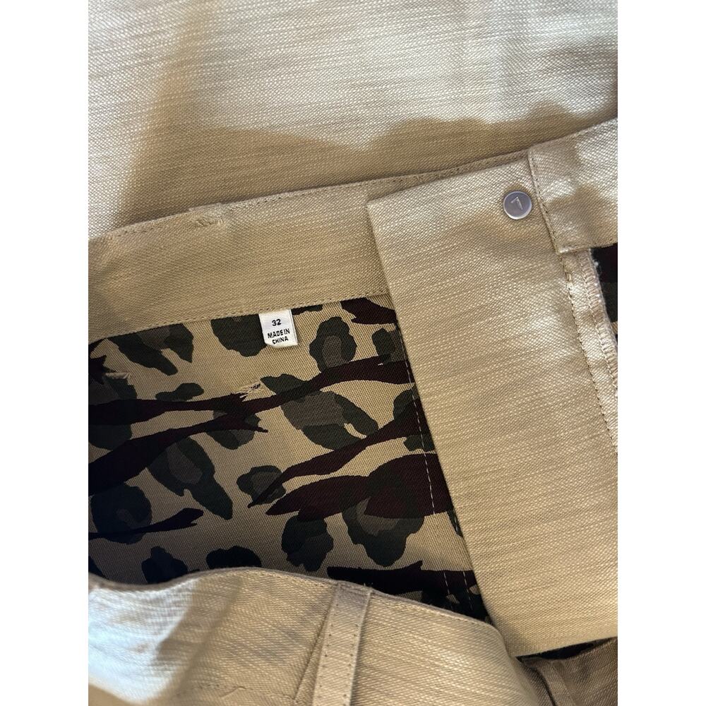 Seven 7 For All Mankind Khaki Trousers Women’s Sz 32 Wide Leg Baggy‎ Chino Pants - Picture 4 of 12